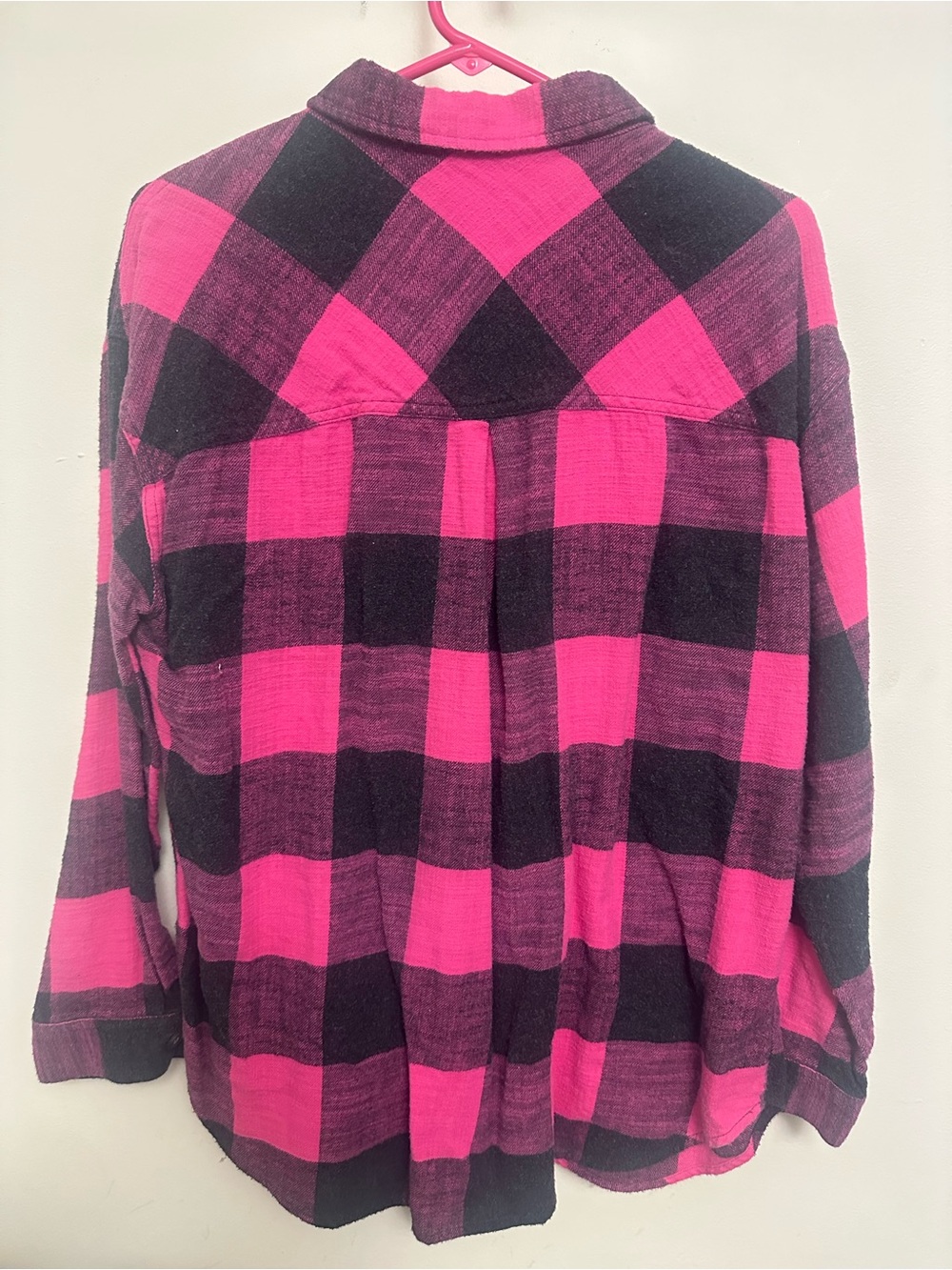 Maurice’s ' Pink and Black Plaid Button-Up Shirt - Picture 2 of 3
